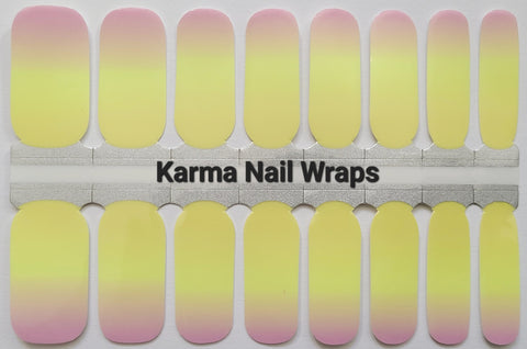 Image of Yellow Nude Ombre Nail Wraps