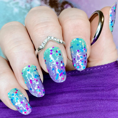 Image of Fluorite Sequins Nail Wraps