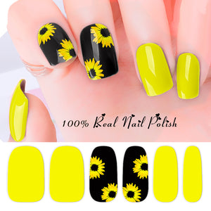 Bright Yellow Sunflowers Nail Wraps