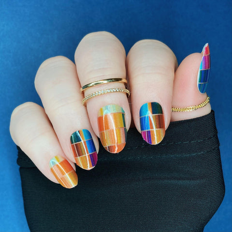 Colored Panes Nail Wraps