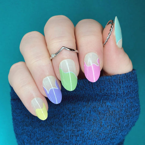 Image of Luxury Dripping French Mani Nail Wraps