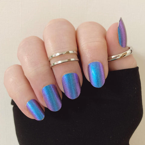 Image of Magic Periwinkle Luxury Nail Wraps (Color Shift)