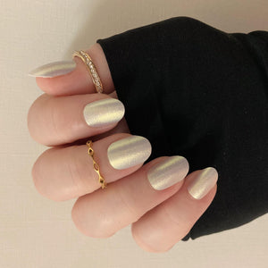 Magic Pale Silver Luxury Nail Wraps (Color Shift)
