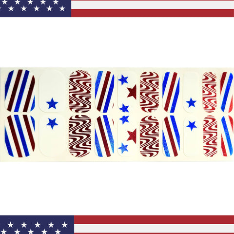 Image of Old Glory Nail Wraps
