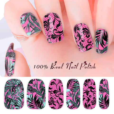 Image of Perilous Pink Shimmer Nail Wraps