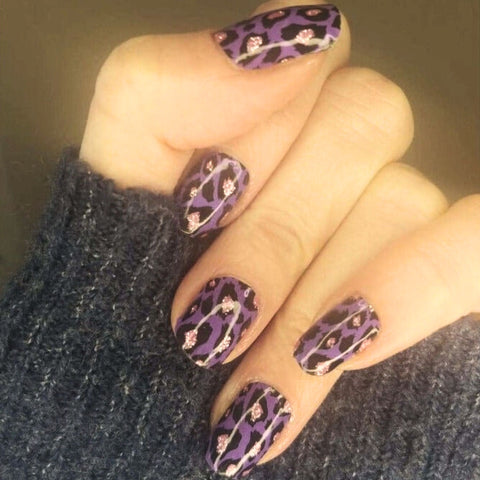Image of Purple Leopard Nail Wraps