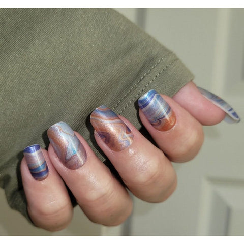 Image of Luxury Sand & Sea Shimmer Nail Wraps