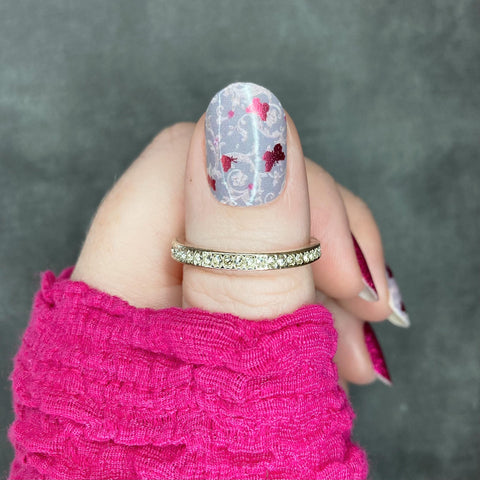 Image of Raspberry Flutters - Karma Exclusive Nail Wraps