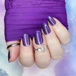 Deep Purple Glitter Nail Wraps