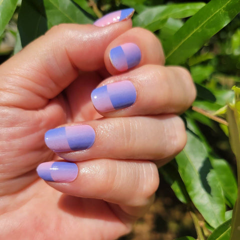 Image of Luxury 3D Pink & Periwinkle Nail Wraps
