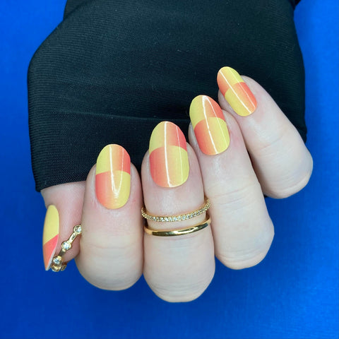 Image of Tangerine 3D French Nail Wraps