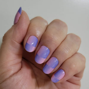 Luxury 3D Pink & Periwinkle Nail Wraps