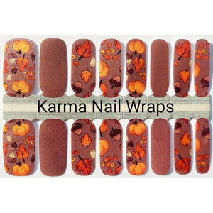 Pumpkin Spice Nail Wraps