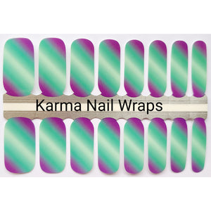 Amethyst to Emerald Cabochon - Karma Exclusive Nail Wraps
