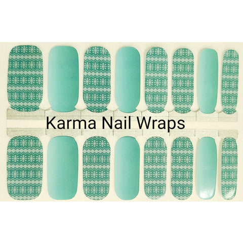 Image of Teal Sweater Pattern - Karma Exclusive Nail Wraps