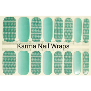 Teal Sweater Pattern - Karma Exclusive Nail Wraps