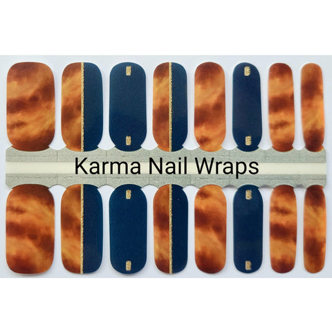 Navy Tort Nail Wraps