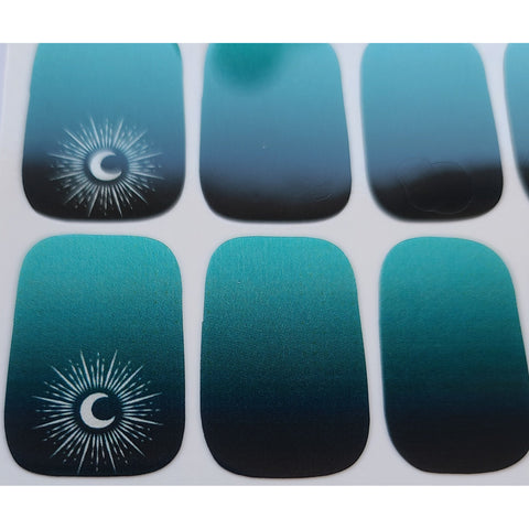 Image of Teal Moon Ombre - Karma Exclusive Nail Wraps