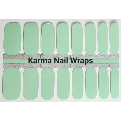 Image of Pale Mint Solid Nail Wraps