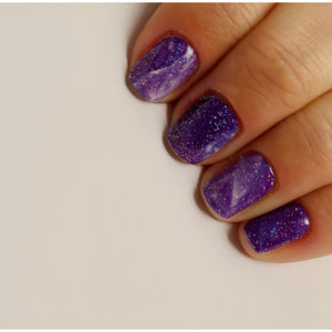Purple Marble Glitter Nail Wraps