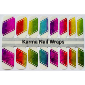 French Holo Rainbow - Karma Exclusive Nail Wraps