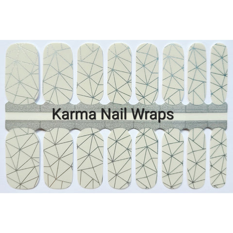 Image of Pure White Prisms Nail Wraps