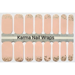 Pinky Nude Sequins Nail Wraps