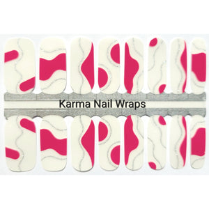 Magenta Blotches Nail Wraps