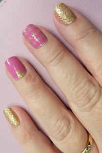 Golden Houndstooth Nail Wraps
