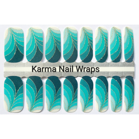 Image of Teal Palms - Karma Exclusive Nail Wraps