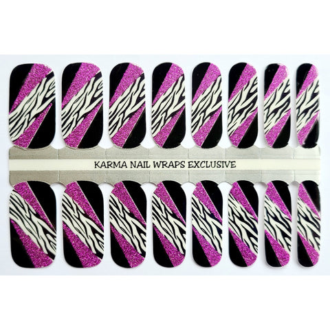 Image of Zebra Flair - Karma Exclusive Nail Wraps