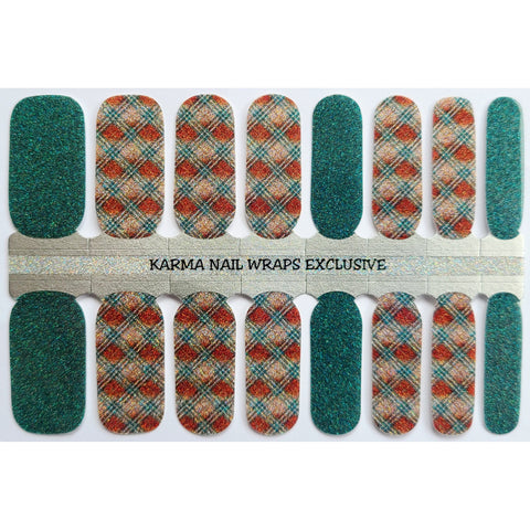 Image of Sparkling Plaid - Karma Exclusive Nail Wraps