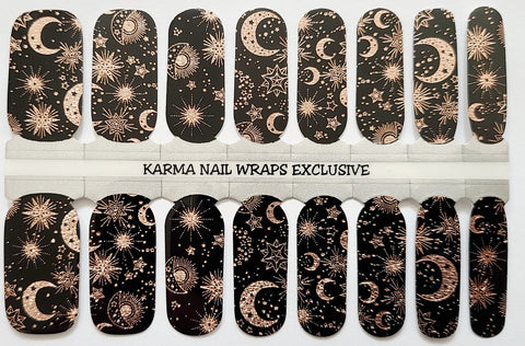 Image of Celestial Rose & Ebony - Karma Exclusive Nail Wraps