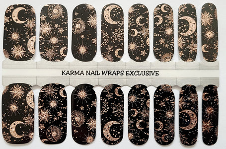 Celestial Rose & Ebony - Karma Exclusive Nail Wraps