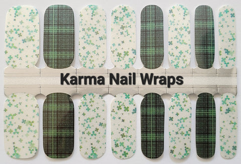 Image of Clovers & Plaid Nail Wraps