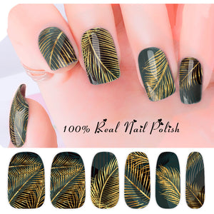 Golden Palm Nail Wraps