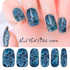 Frosted Foliage Nail Wraps