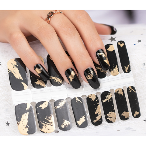 Image of Gold Flashes Nail Wraps
