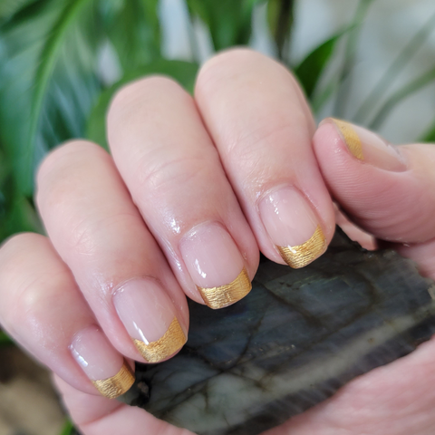 Image of Gold Tip French Mani Nail Wraps