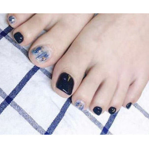 Image of Blue Ice Toe Nail Wraps