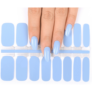 Light Blue Solid Nail Wraps