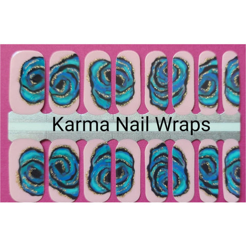Image of Abstract Roses Nail Wraps - Karma Nail Wraps