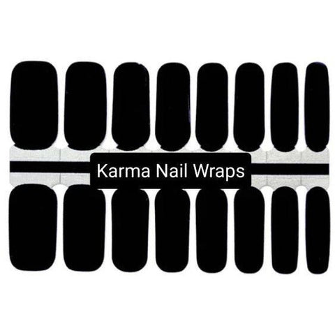 Image of Black Solid Nail Wraps - Karma Nail Wraps
