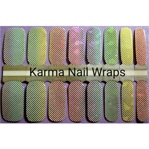 Holo Stripes Overlay Nail Wraps - Karma Nail Wraps