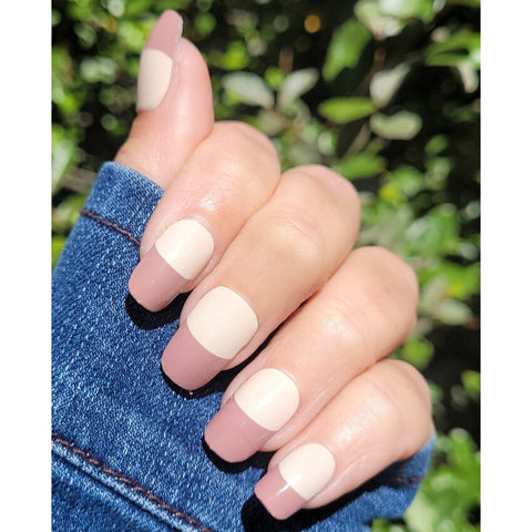 Image of Neutral Nude French Mani Nail Wraps