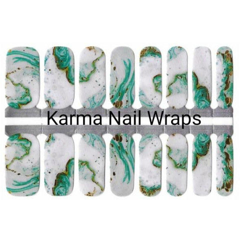 Image of Jade Marble Nail Wraps - Karma Nail Wraps
