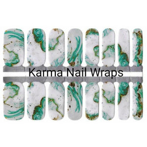 Jade Marble Nail Wraps - Karma Nail Wraps