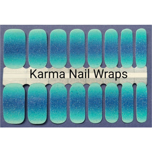 Lagoon Ombre Nail Wraps - Karma Nail Wraps
