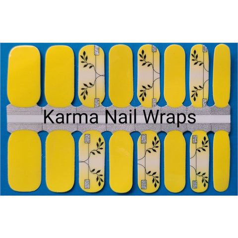 Image of Lemon With a Twist Nail Wraps - Karma Nail Wraps