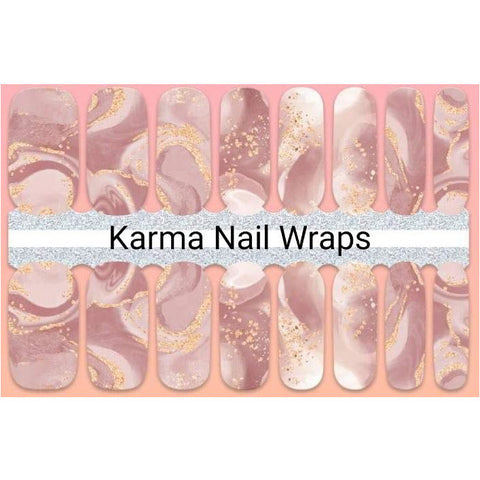 Image of Mauve Marble Nail Wraps - Karma Nail Wraps